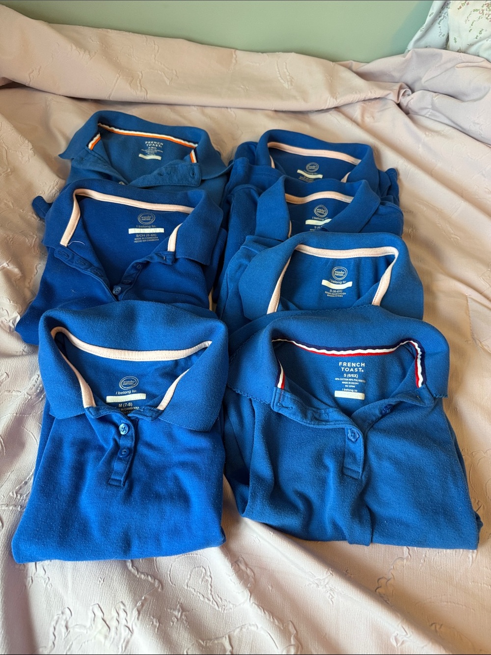 Girls Royal Blue Polo Shirt Lot